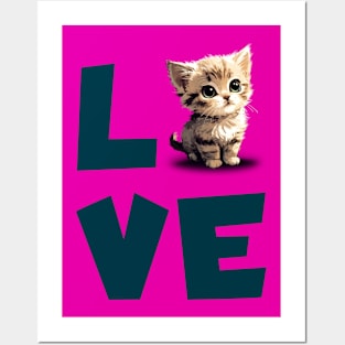 Love kitten Posters and Art